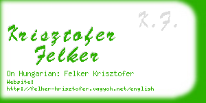 krisztofer felker business card